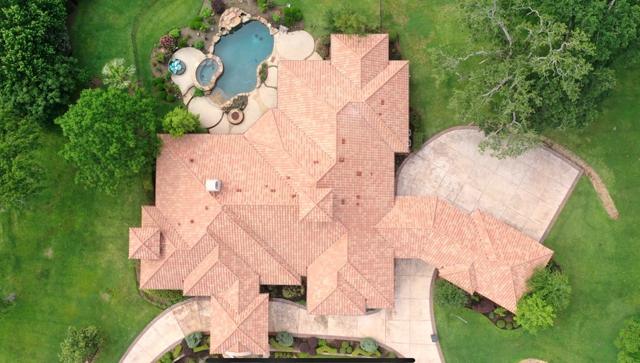 Clay tile, overhead view by DXT Roofing